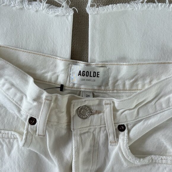 Agolde Riley High Rise Straight Crop | Veil - Picture 6 of 6